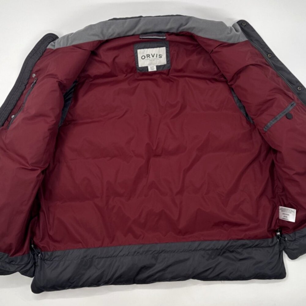 ORVIS Essex Puffer Vest Mens XL Black Zip Pockets Duck Down Feathers Outdoor - Picture 2 of 13